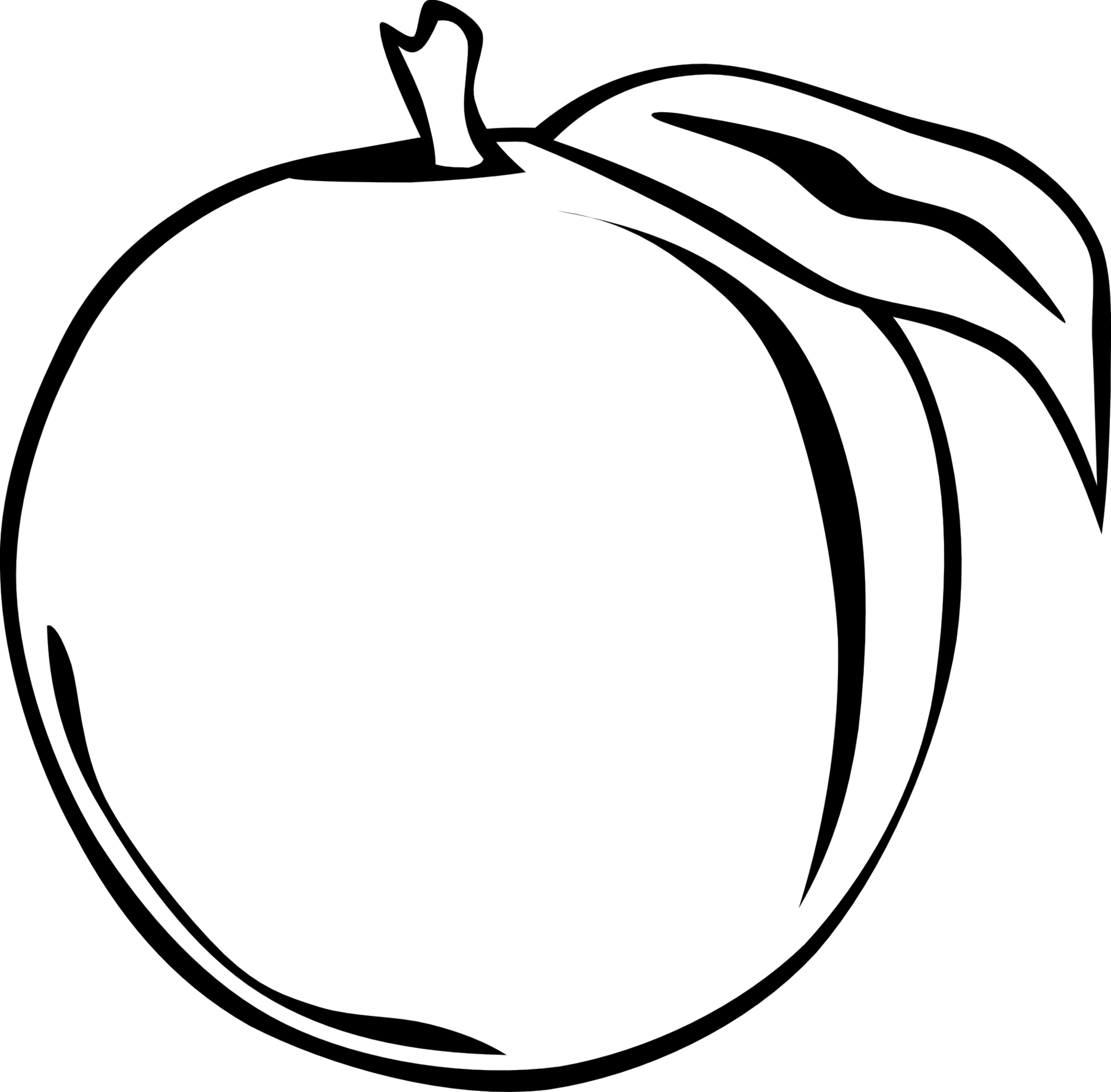Food, Fruit, Tree, Cartoon, Peach, Plant, Peaches - Peach Clip Art (640x629), Png Download