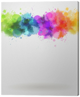 Quadro Su Tela Linea Watercolor Background • Pixers® - Linea Multicolor Acuarela (400x400), Png Download