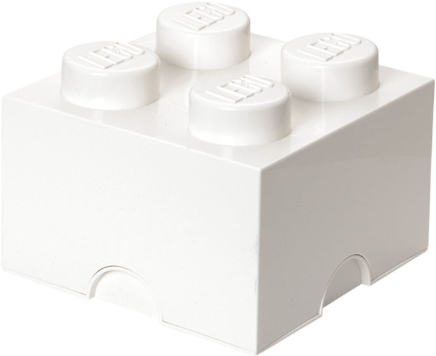 Lego Storage Brick 4 / White (1000x1000), Png Download