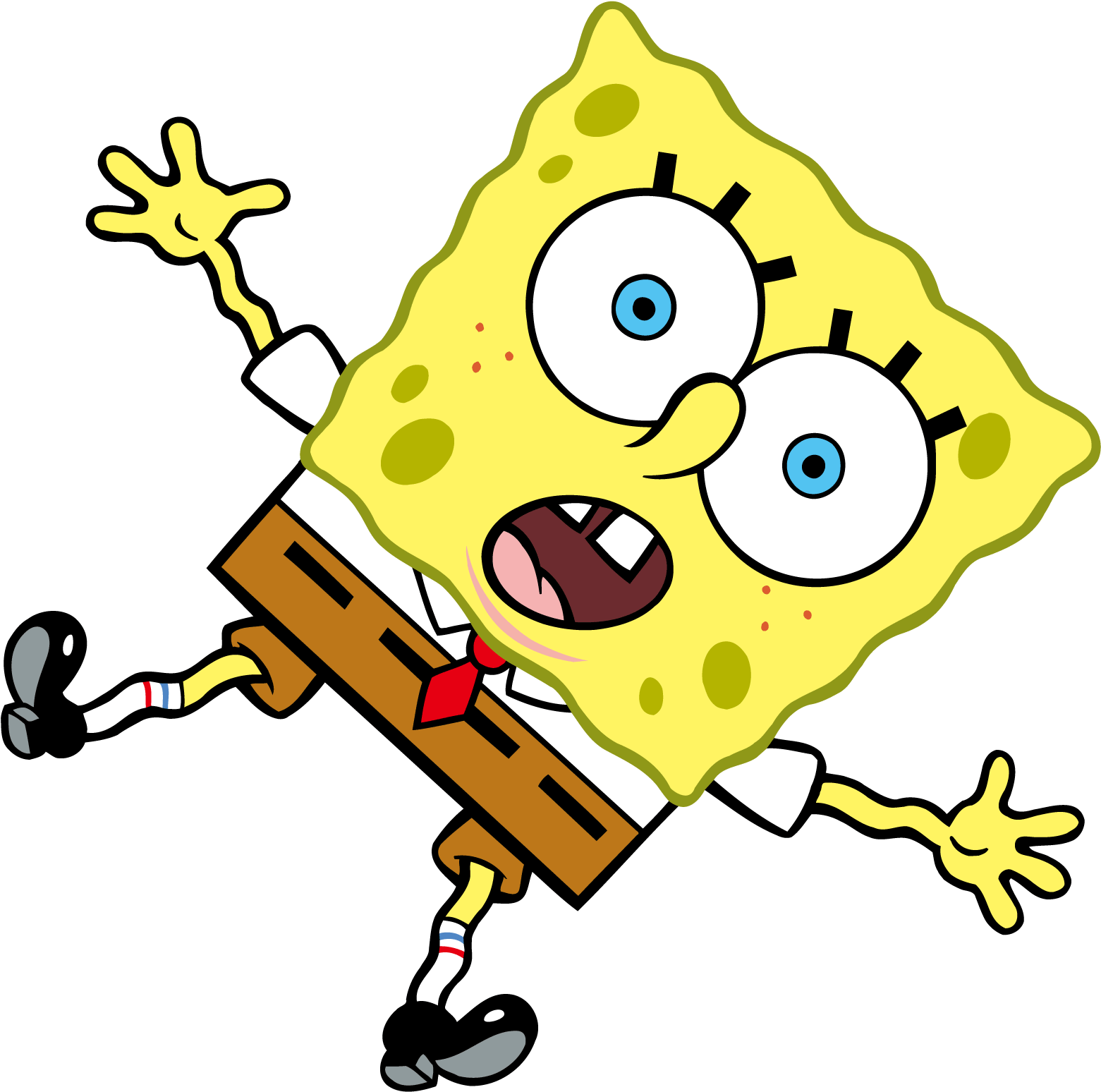 Cartoon Spongebob Squarepants - Spongebob Falling Png (1753x1628), Png Download