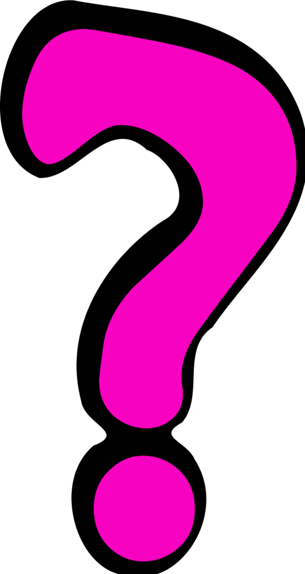 Question Mark Clipart Clear Background - Question Mark Pink Color (600x1128), Png Download
