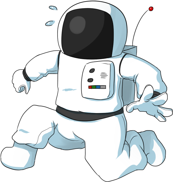 File Animated Wikimedia Commons - Astronaut Drawing (623x721), Png Download