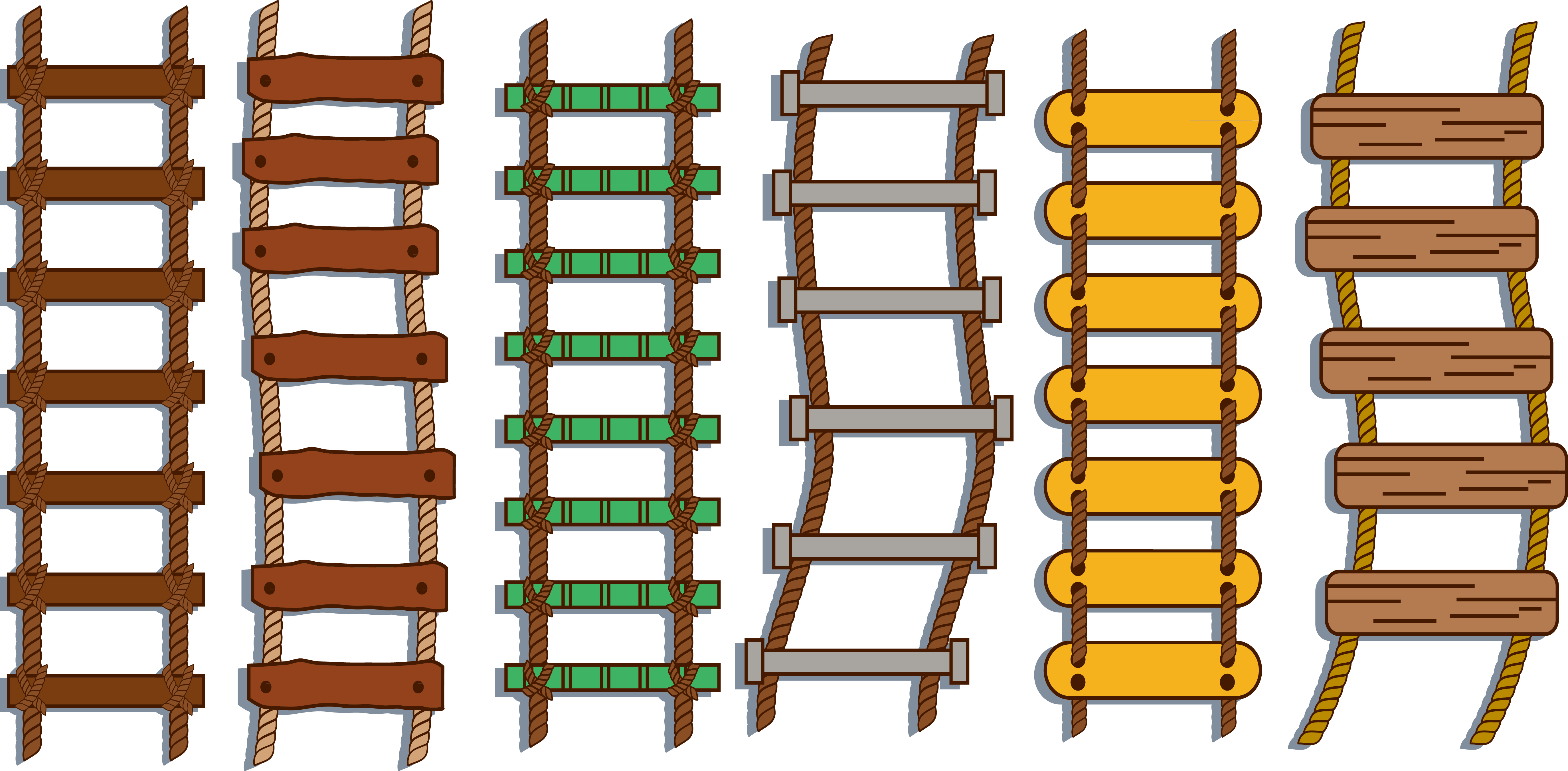 Jpg Transparent Library Rope Ladder Clipart - Ladders Clipart (5497x2703), Png Download