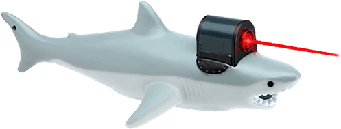 Shark With Laser Beam (600x600), Png Download