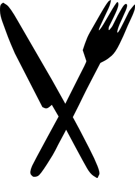 Fork And Knife Png - Fork And Knife Cross (456x599), Png Download