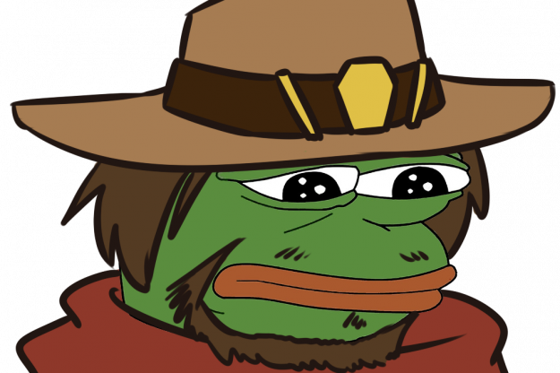 Pinterest Picture Of Pepe The Frog Reimagined As Mccree - Dank Memes Overwatch (625x416), Png Download