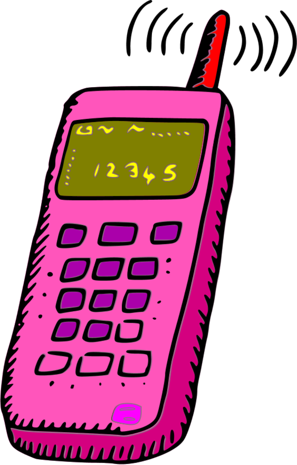 Analogue Mobile Phone - Mobile Phone Clipart Png (600x938), Png Download