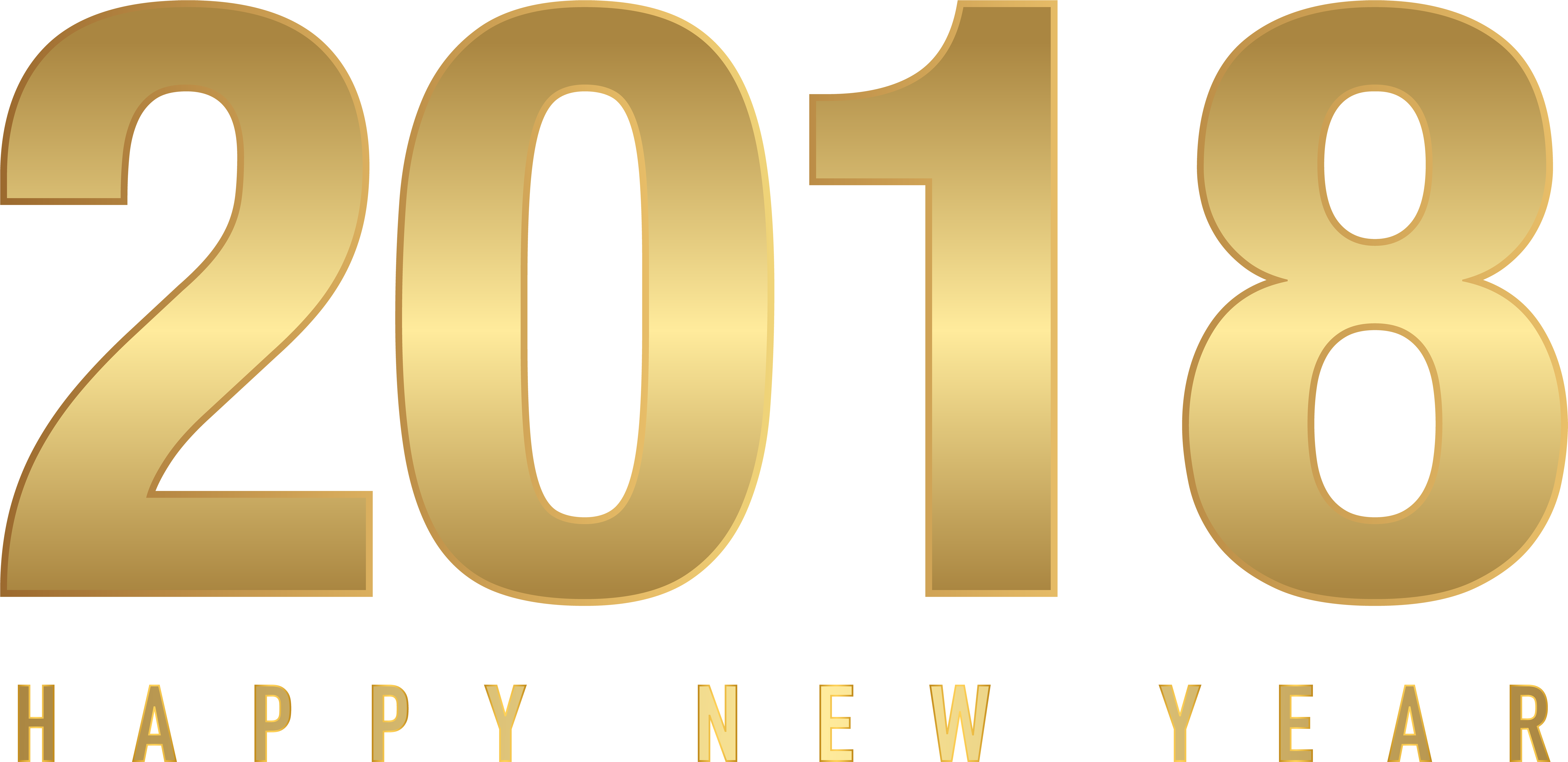 Blog Católico Navideño ® - 2018 Happy New Year Gold Png (600x301), Png Download