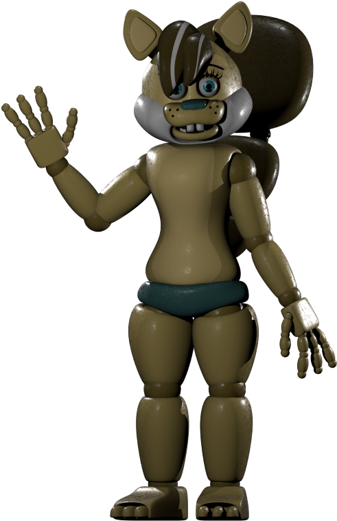 Sara The Squirrel - Five Night At Popgoes Sara And Saffron (501x765), Png Download