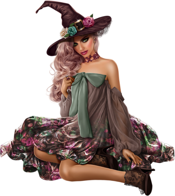 Witch (600x670), Png Download