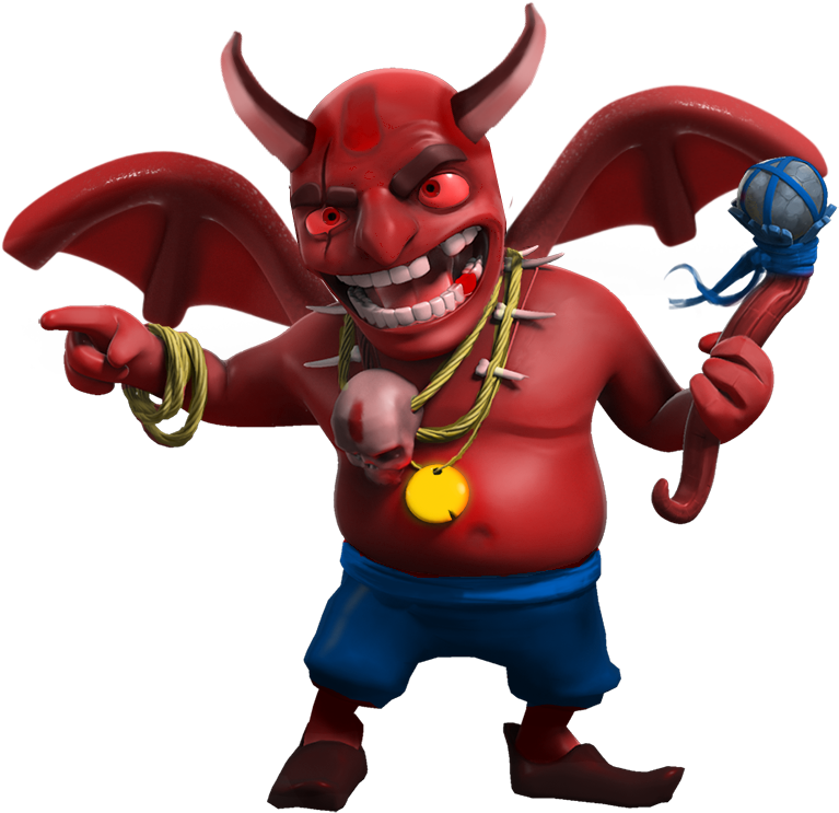 Devil Clash Royale - Clash Royale Goblin Png (800x845), Png Download
