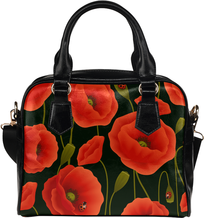 Interestprint Poppy Flower Poppies Women Leather Shoulder - Casecoco Red Starry Merry Christmas Women's Pu Leather (1000x1000), Png Download