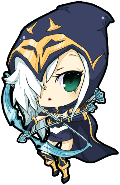 Chibi Ashe From League Of Legends - League Of Legends Chibi Ashe (385x590), Png Download