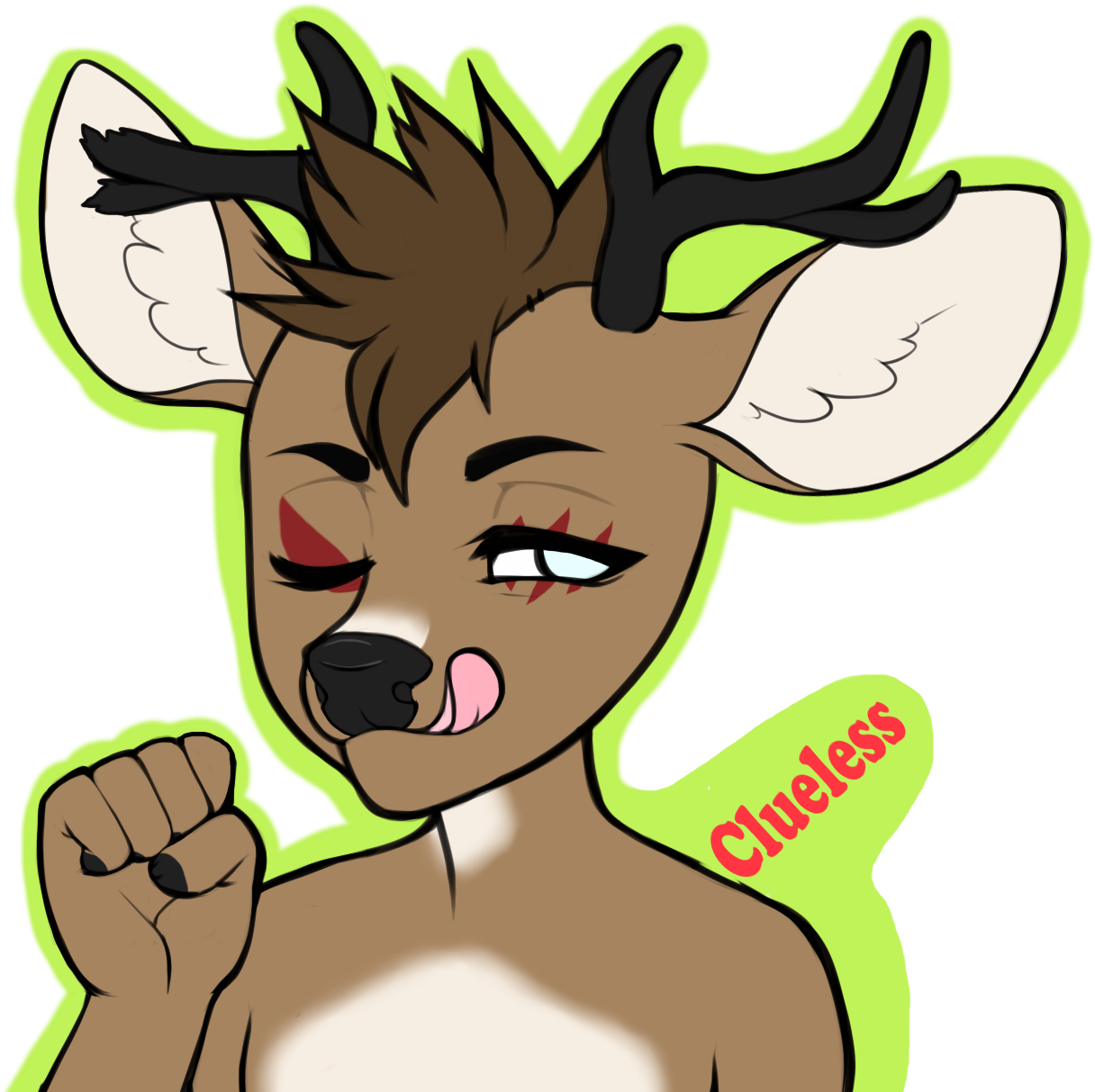 Clueless Badge - - - Cartoon (1250x1250), Png Download