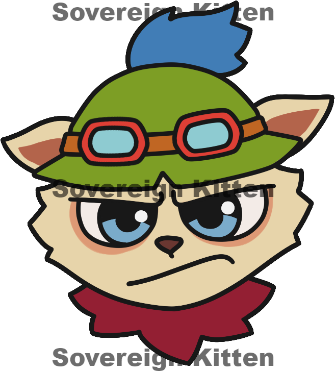 "teemo Is A Trash Champion" - Głowa Kota Co Ja Pacze (750x750), Png Download