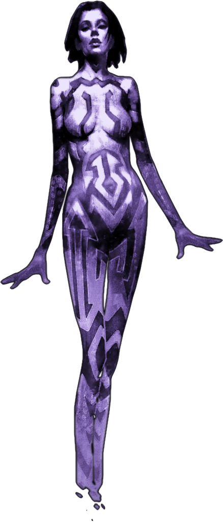 Cortana-simple - Gifs Halo Cortana Png (438x1023), Png Download