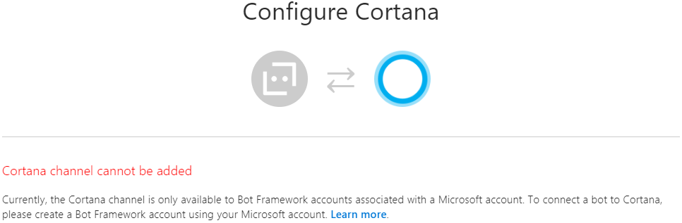 Error Adding Cortana Channel - Microsoft Azure (1000x400), Png Download
