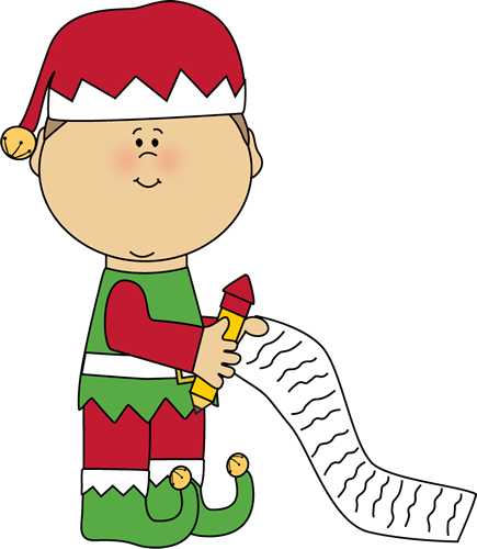 Christmas Elf Clip Art Christmas Elf Clipart Christmas - Wish List (435x500), Png Download
