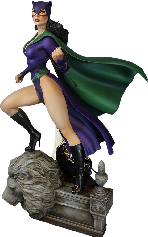 Catwoman Super Powers Collection 16” Maquette Statue - Batman (480x767), Png Download