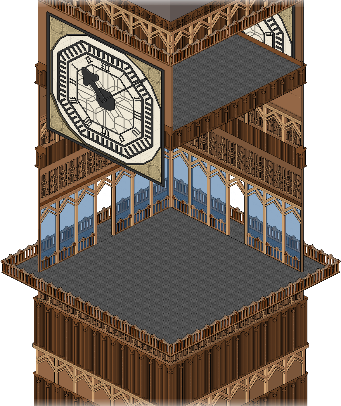 Big Ben Mpu - Habbo Mpu (1451x1449), Png Download