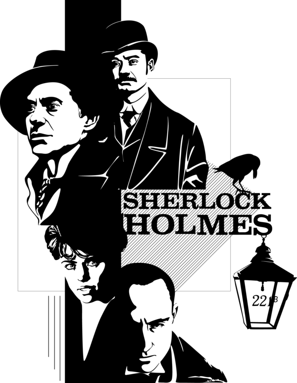Pin By John Pirillo On Detective - Sherlock Holmes 2009 Art (600x774), Png Download