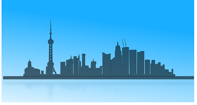 Skyscrapers, Cityscape, Buildings, City, Construction - Svg City (640x341), Png Download