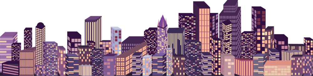 Cityscape - Commercial Building (1000x243), Png Download