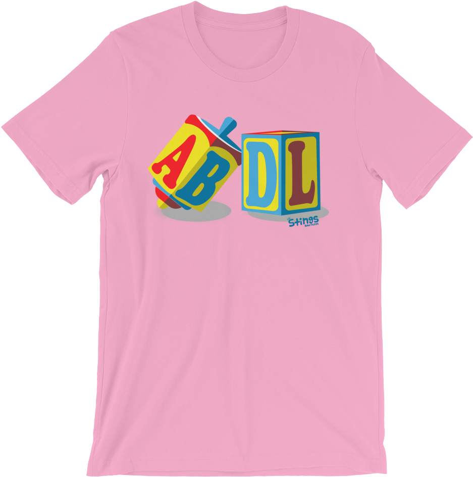 Adult Baby Abdl Blocks All Over T-shirt Pink - Blue Lives Matter Police Flag Shirt, Police Officer, (1000x1000), Png Download