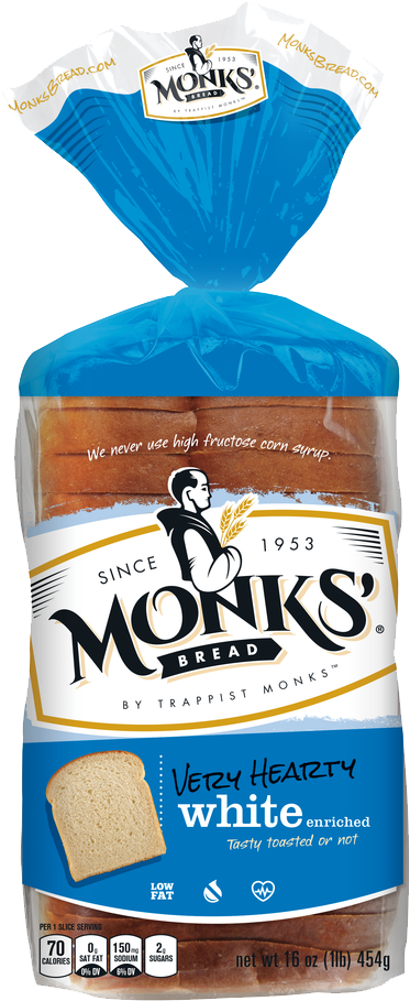 Monks' Homestyle White Bread - Genesee Abbey Monks' Fruit & Nut Bars Variety Pack (427x960), Png Download