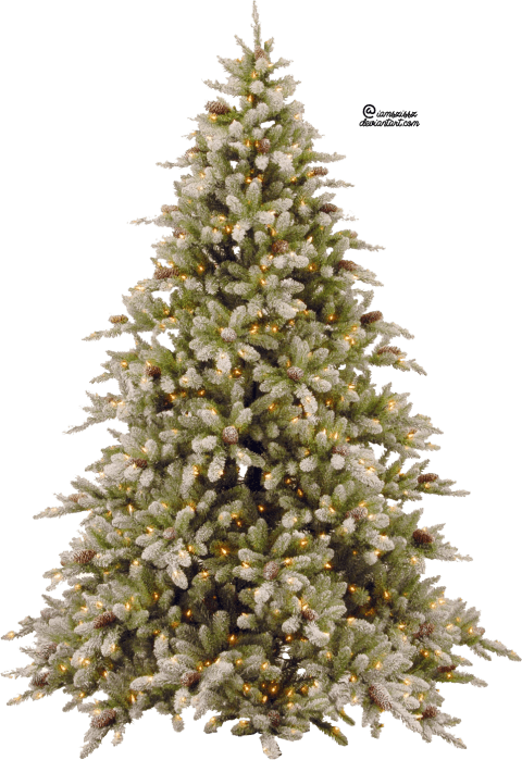Free Png Fir-tree Png Pic Png Images Transparent - 7ft Pre Lit Snowy Christmas Tree (480x699), Png Download