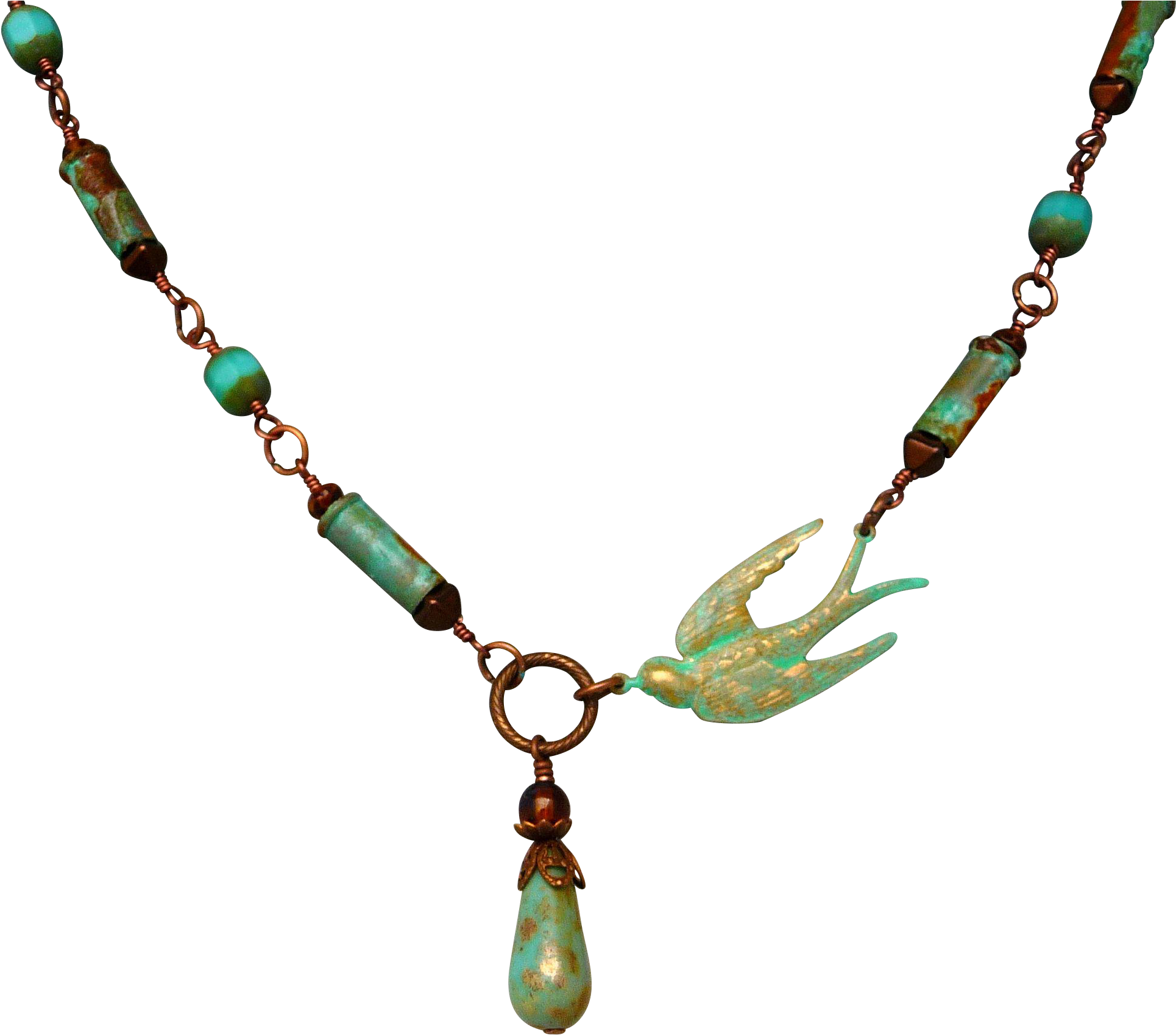 Asymmetrical Sparrow And Patina Bullet Shell Casings - Necklace (1929x1929), Png Download