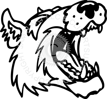 Wolf Drawing With Mouth Open (361x336), Png Download