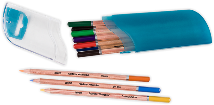 Derwent Watercolor Pencils Http - Derwent Academy 12 Watercolour Pencils Pod (683x383), Png Download