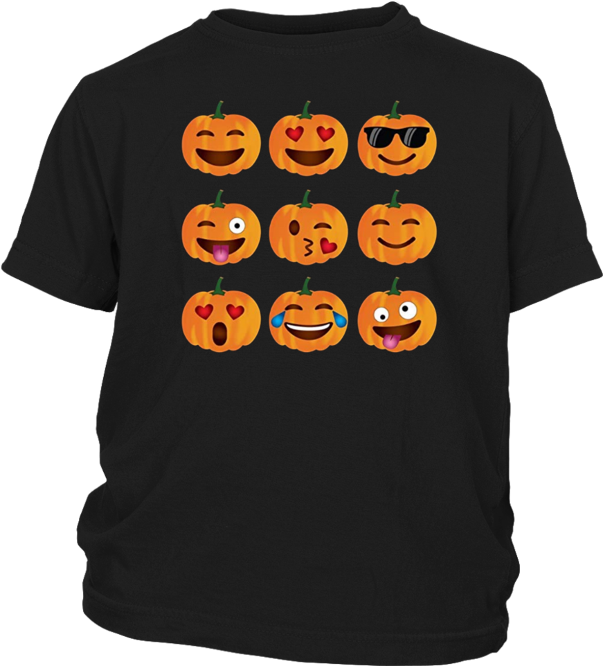 Halloween - Pumpkin Emoji T-shirt, Pumpkin Shirt Emoji (960x960), Png Download