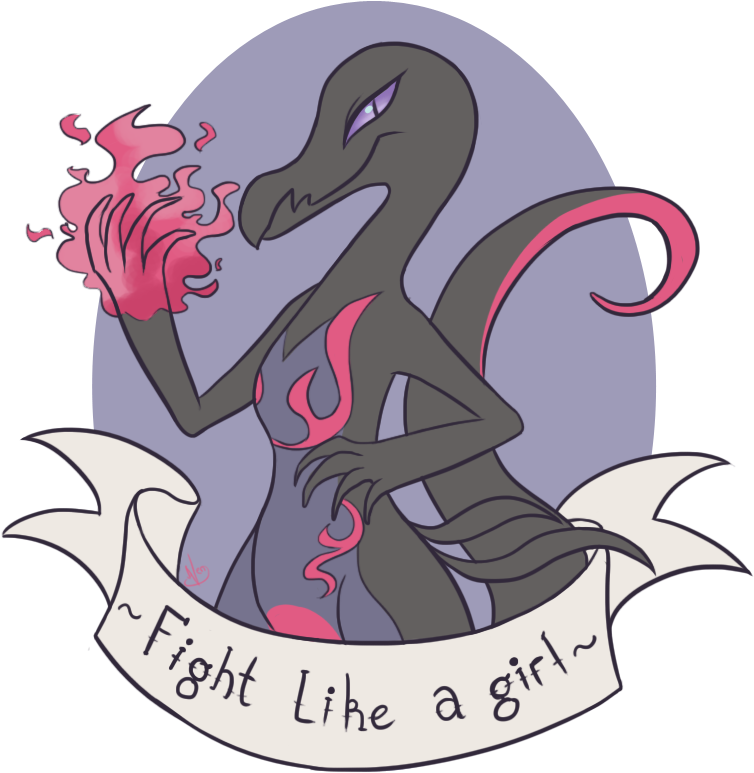 I'd Like To Imagine Her As The Nanny To All The Younger - Salazzle Fight Like A Girl (791x813), Png Download