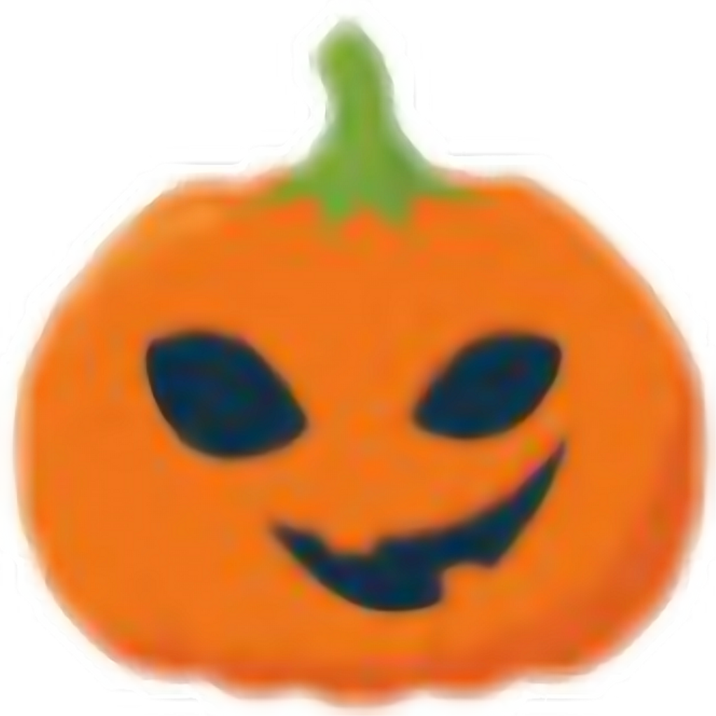 Halloween Happyhalloween Pumpkin Halloweenpumpkin Emoji - Pumpkin Illustration Simple (1024x1024), Png Download