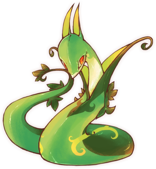 Visit - Serperior Fan Art (539x586), Png Download