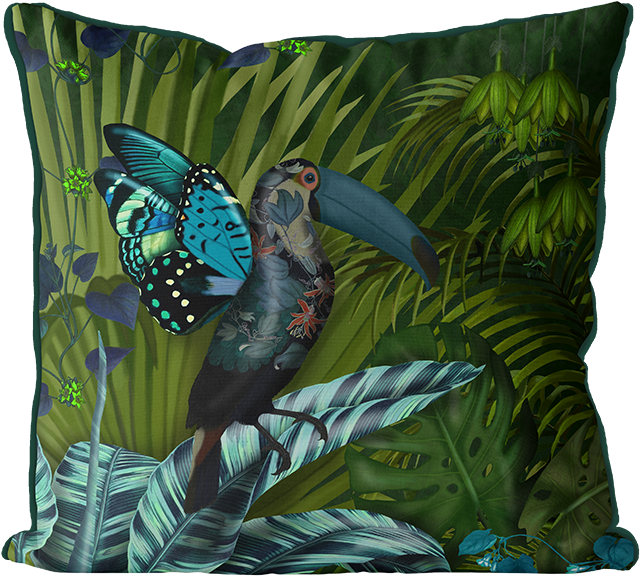 /img/sku200216 - Framed Canvas Art - Toucan In Tropical Forest Ii By (800x800), Png Download