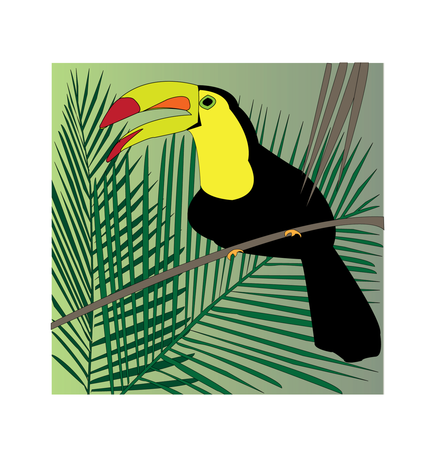 Toucan With Misplaced Foot, Apparently - Portable Network Graphics (1523x1600), Png Download