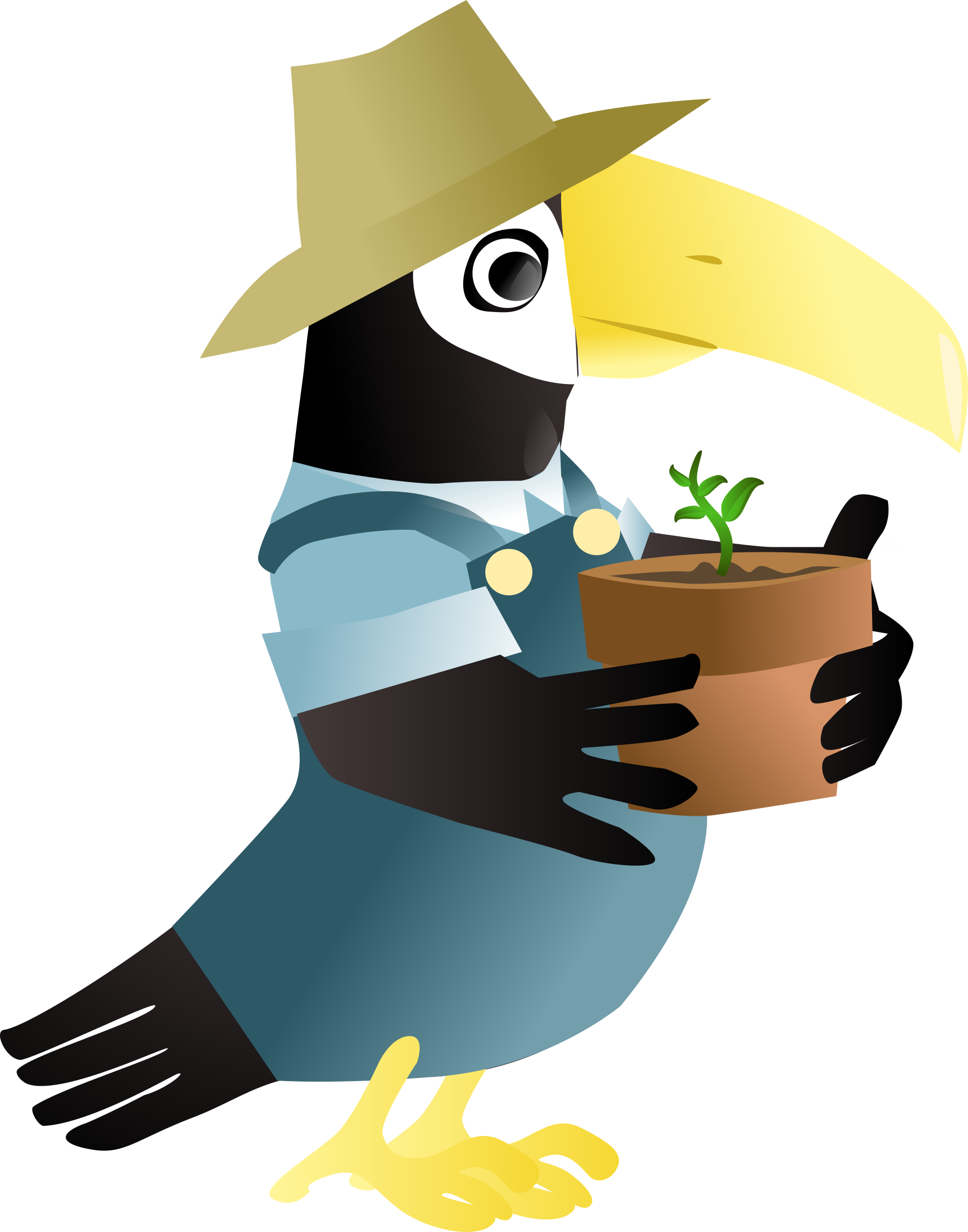 This Free Icons Png Design Of Toucan In The Garden (1887x2400), Png Download