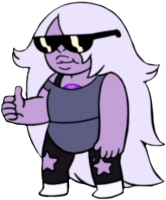 Strong In The Real Way, Transparent Thumbs Up Amethyst - Steven Universe Discord Emojis (500x500), Png Download