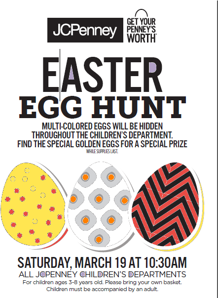 Jcpenney Easter Egg Hunts In Store (468x602), Png Download