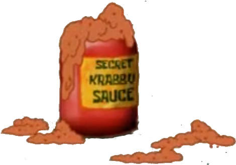 Secret Krabby Sauce - Krabby Patty Sauce (499x349), Png Download