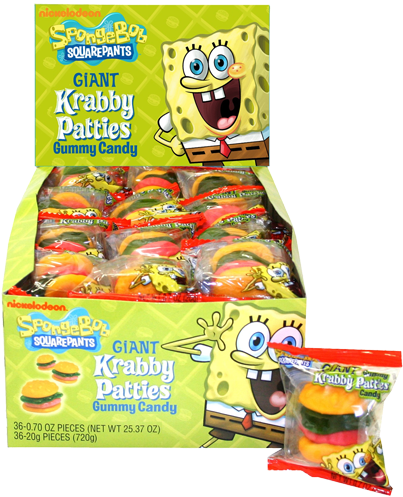 Spongebob Squarepants Giant Krabby Patties Gummy Candy - Diy Spongebob Birthday Food (500x500), Png Download