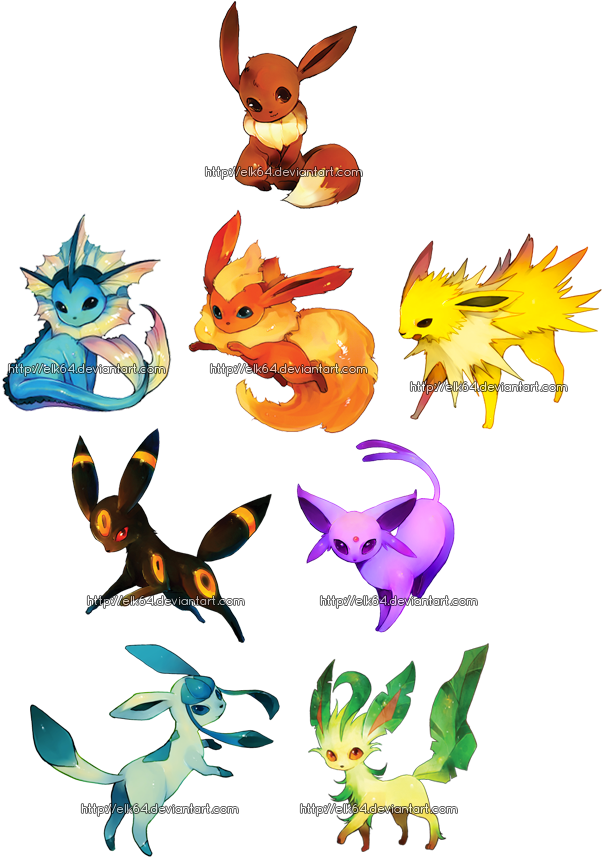 Eeveelutions Drawing Leafeon - Eevee (612x868), Png Download