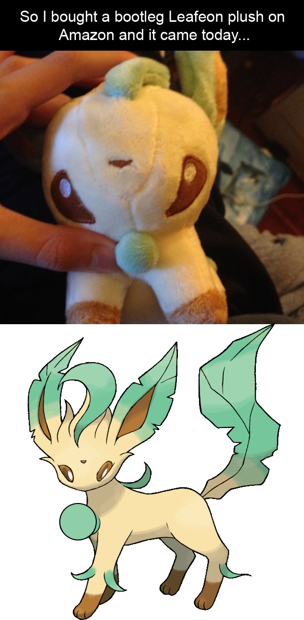 So I Bought A Bootleg Leafeon Plush On Amazon And It - Pokemon Leafeon (600x1224), Png Download