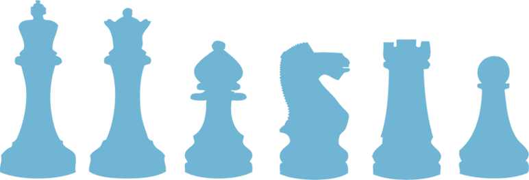 His Work Has Appeared In The Wall Street Journal Online - Chess Pieces Blue Png (772x264), Png Download