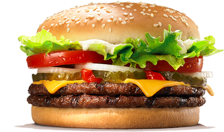 Hamburger Clipart Burger King - Burger King Triple Whopper With Cheese (460x413), Png Download