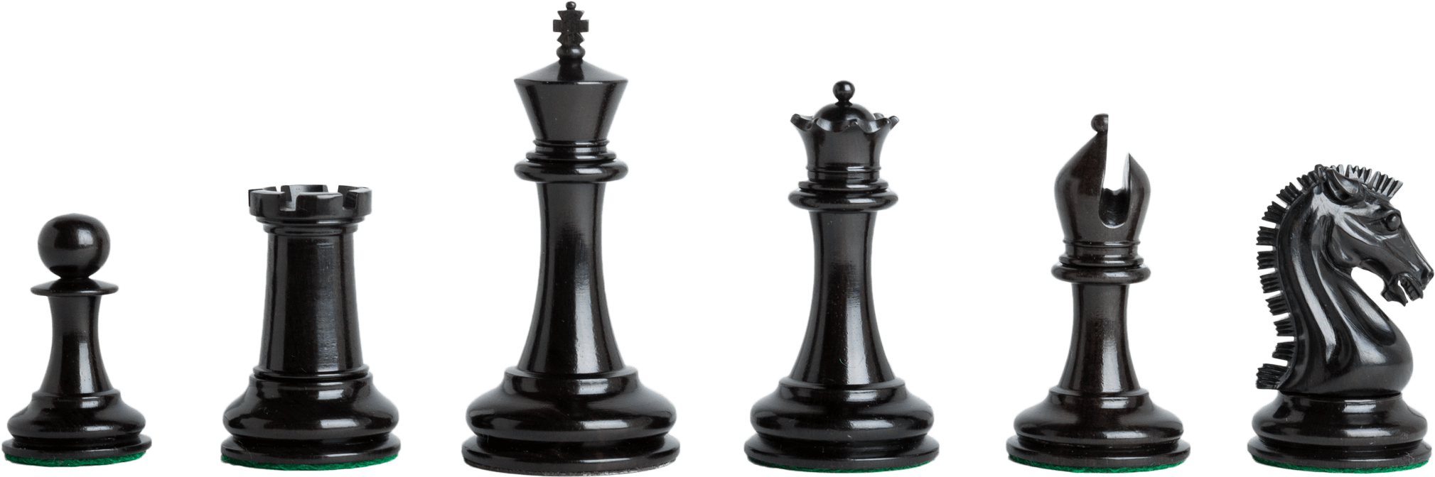 Genuine Ebony And Natural Boxwood - Black Chess Pieces Png (2112x971), Png Download