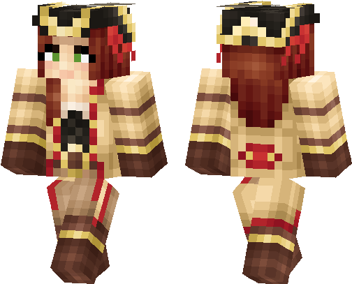 Once A Nature Princess Skin - Minecraft Pirate Skin (538x437), Png Download